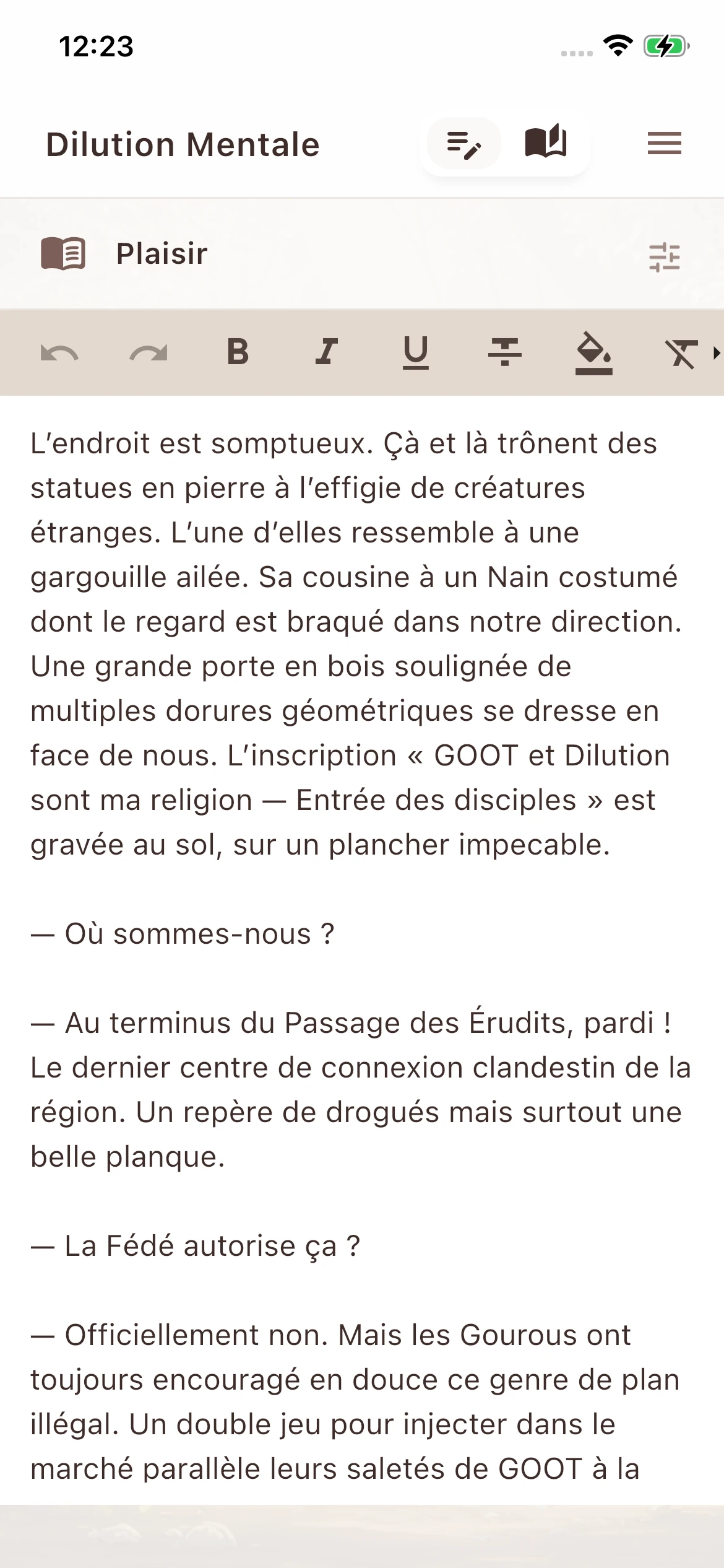 App Mobile - Éditeur (mode clair)